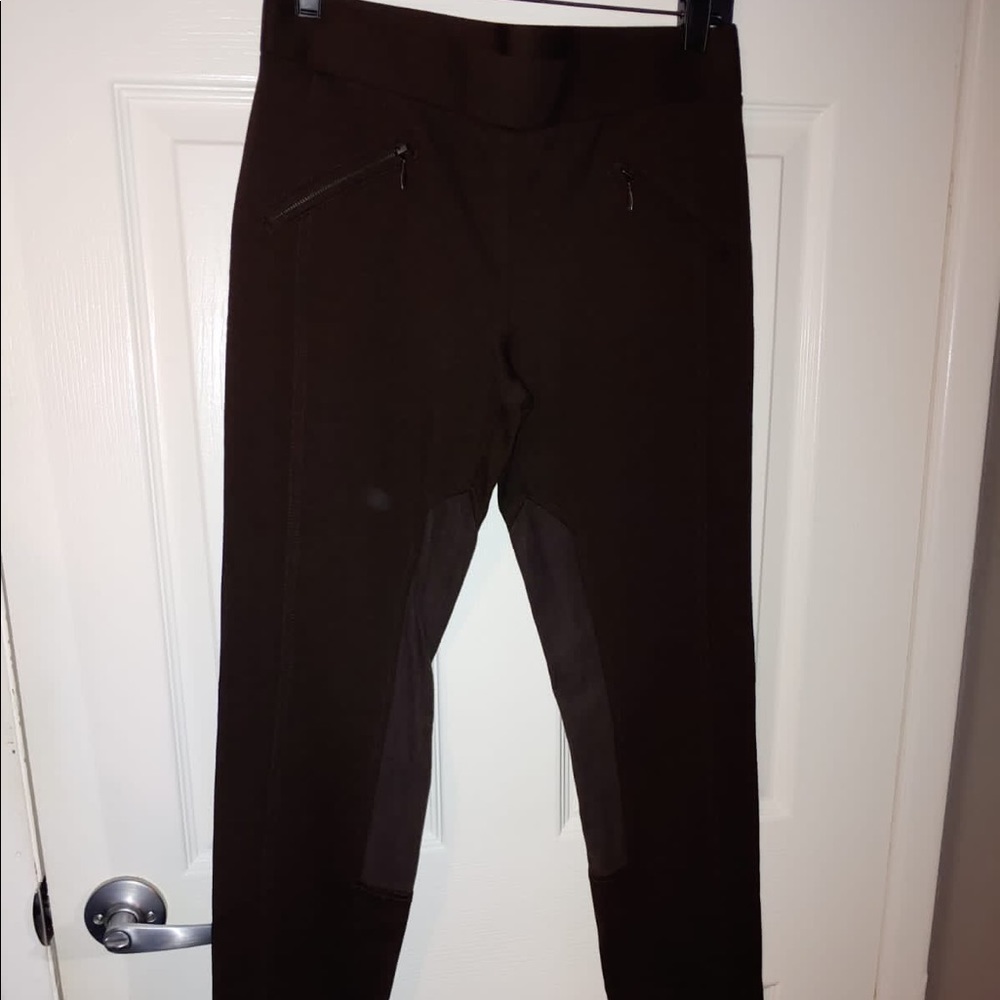 INC Chocolate brown stirrup pants